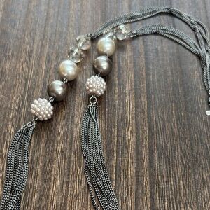 RMN Chain beaded faux pearl necklaces